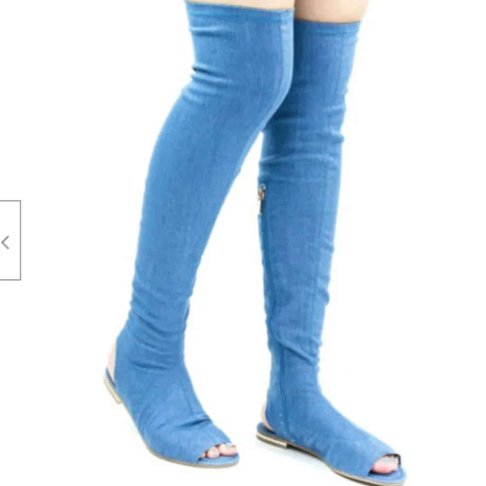 Women’s Bamboo Knee Flat Boots (66)